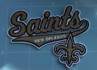 Image 2 of New Orleans Saints iron on patch 