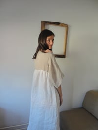 Image 1 of linen gauze DRESS // with short sleeves