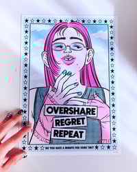 Image 1 of Overshare, regret, repeat! PINK VERSION(risograph)