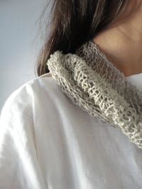 Image 4 of heavy linen tunic DRESS // with short sleeves