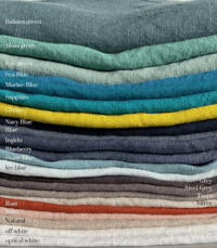 Image 5 of soft linen DRESS // with wide sleeves, boat neck