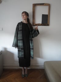 Image 1 of wool mohair COAT // long, with belt and pockets