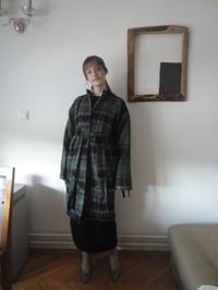 Image 5 of wool mohair COAT // long, with belt and pockets