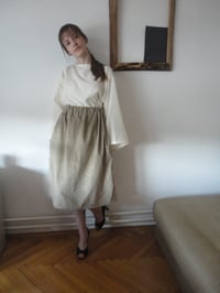 Image 4 of wool crepe TOP // boat neck, long sleeves