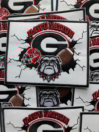 Image 1 of UGA football iron on patch 
