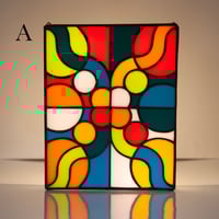 Image 1 of Stained Glass Abstract Light Boxes 