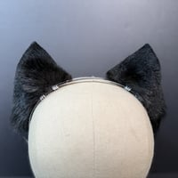 Image 2 of Black Kitten Ears Headband