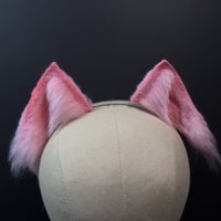 Image 1 of Light Pink Kitten Ears Headband