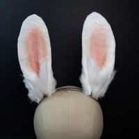 White Rabbit Ears Headband