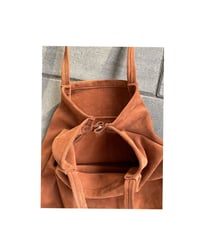 Image 5 of suede pleated tote