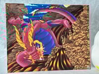 Image 1 of Emerging Lava Drake Print