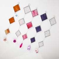 Image 2 of Stained Glass Diamond Chains with Glass Prism