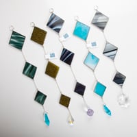 Image 1 of Stained Glass Diamond Chains with Glass Prism