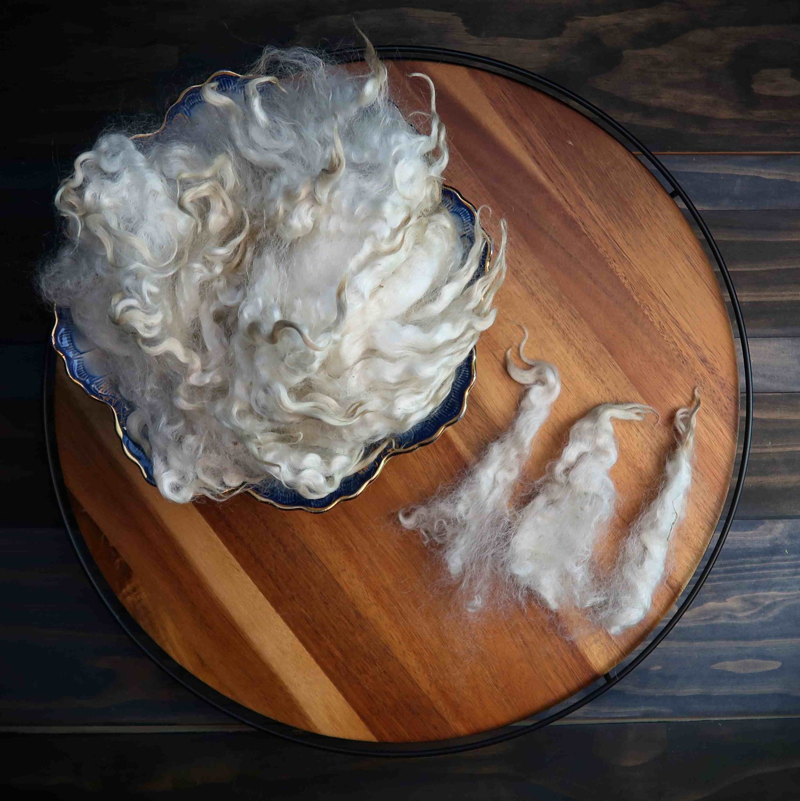 Lincoln Longwool - Washed Fleece | Fossil Fibers
