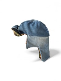 Image 1 of Chapka en denim et polaire camouflage