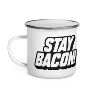 Image 3 of STAY BACON ENAMEL CAMPING MUG 