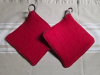 Image 2 of Wool Potholder Set - Americana 