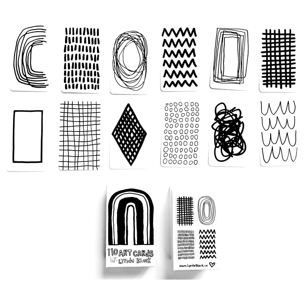 Image of 110 ARt CaRdS in a bOX by ARtiSt LYNDA BLACK