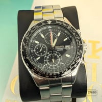 Image 3 of 2011 Seiko Flightmaster SND253 Black Quartz Chronograph (7t92-0CF0)