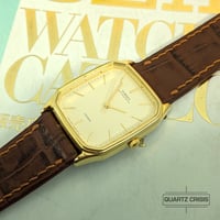 Image 1 of 1992 Citizen Forma Quartz 'Tank' Gold Dress Watch (6031-G0T664)