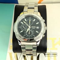 Image 3 of 2003 Seiko Dark Green Dial Quartz Chronograph Wristwatch (7T92-0CA0)