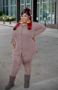 Image 1 of On The Go Lounge Set(Brown & Black)