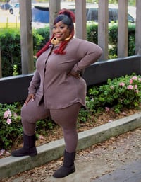 Image 2 of On The Go Lounge Set(Brown & Black)