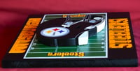 Image 7 of Pittsburgh Steelers Hand Crafted NFL 3D Wooden Team Helmet Wall Hanging Artwork.