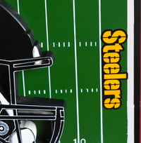 Image 12 of Pittsburgh Steelers Hand Crafted NFL 3D Wooden Team Helmet Wall Hanging Artwork.