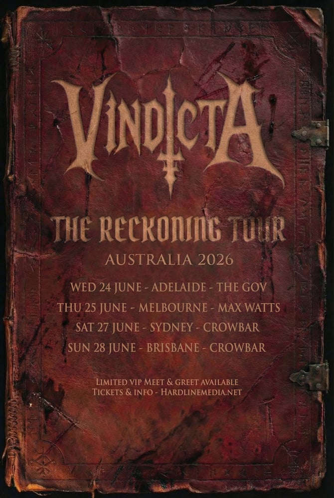 Image of VINDICTA - MELBOURNE - MAX WATTS - THUR 25 JUNE - GA PRE-SALE