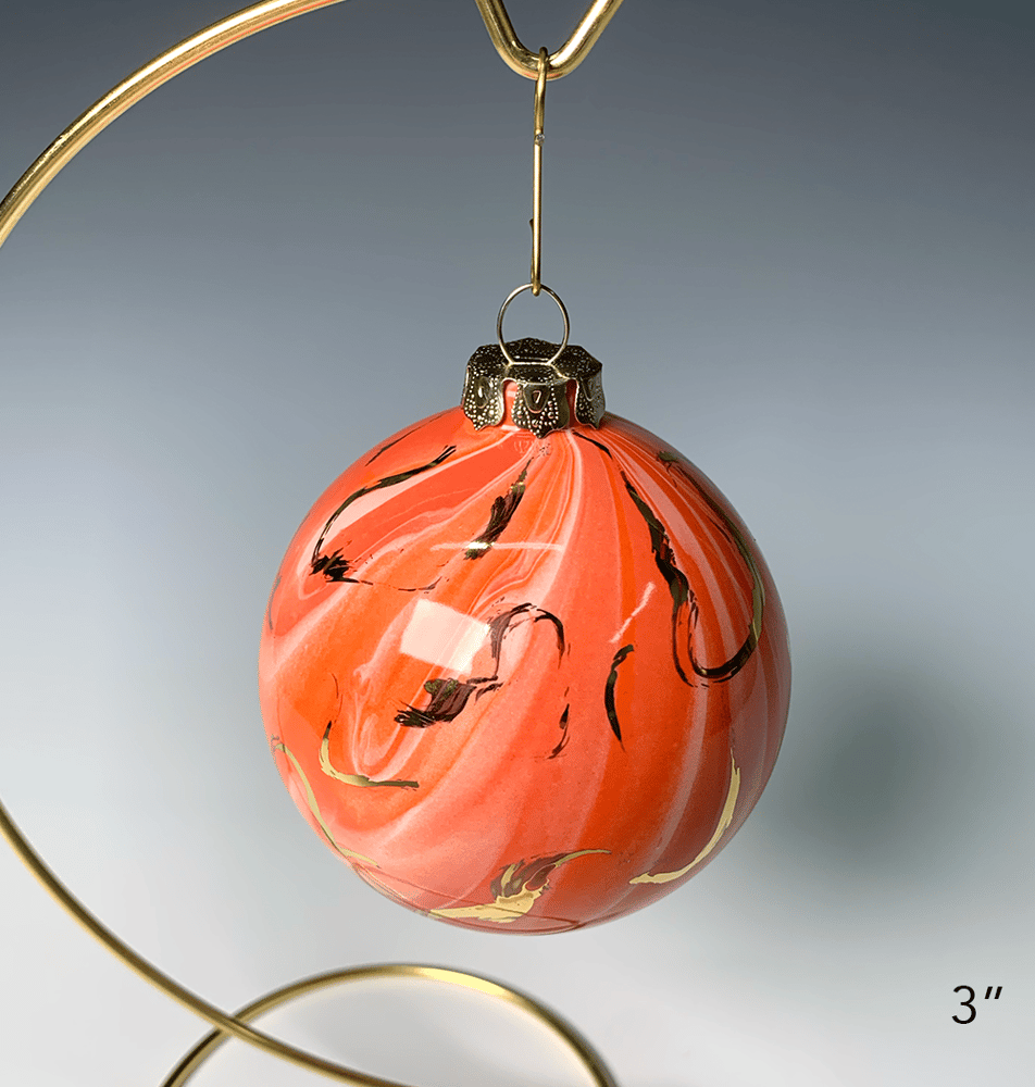 Image of Limited Edition 20K Gold Luster Ornament 3" in Flamingo
