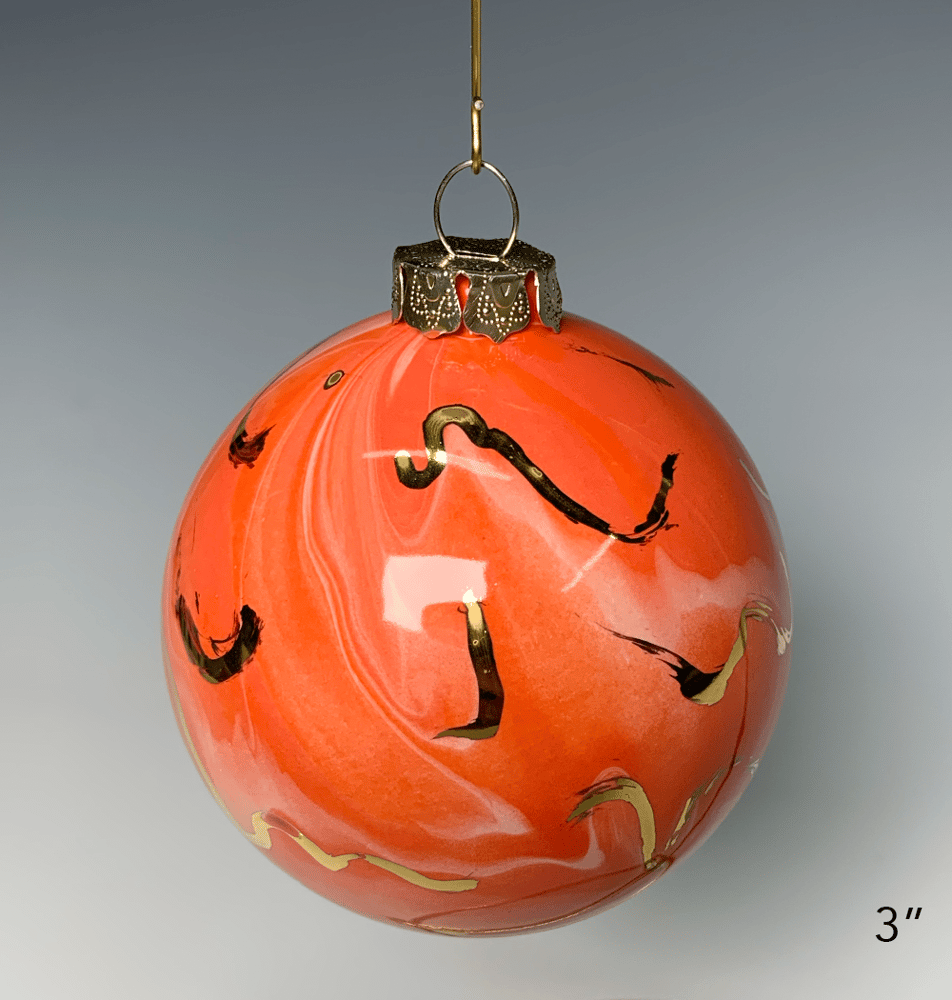 Image of Limited Edition 20K Gold Luster Ornament 3" in Flamingo