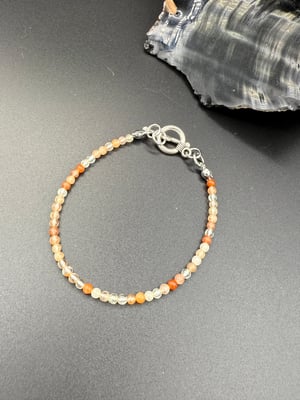 2mm Sunstone Toggle Bracelet