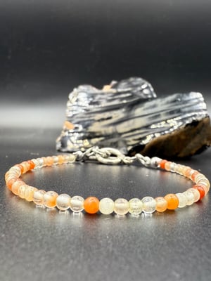 2mm Sunstone Toggle Bracelet