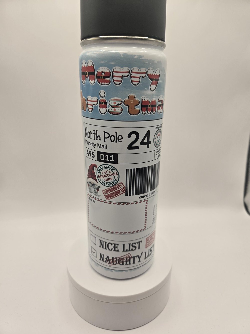 Image of Festive Mischief Holiday Tumbler | Cute Winter Critter 22oz Water Bottle - CUSTOMIZABLE