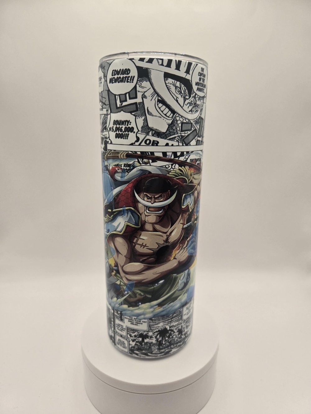 Image of 20oz Manga-Style Pirate Warrior Tumbler – Bold Comic Panel Design