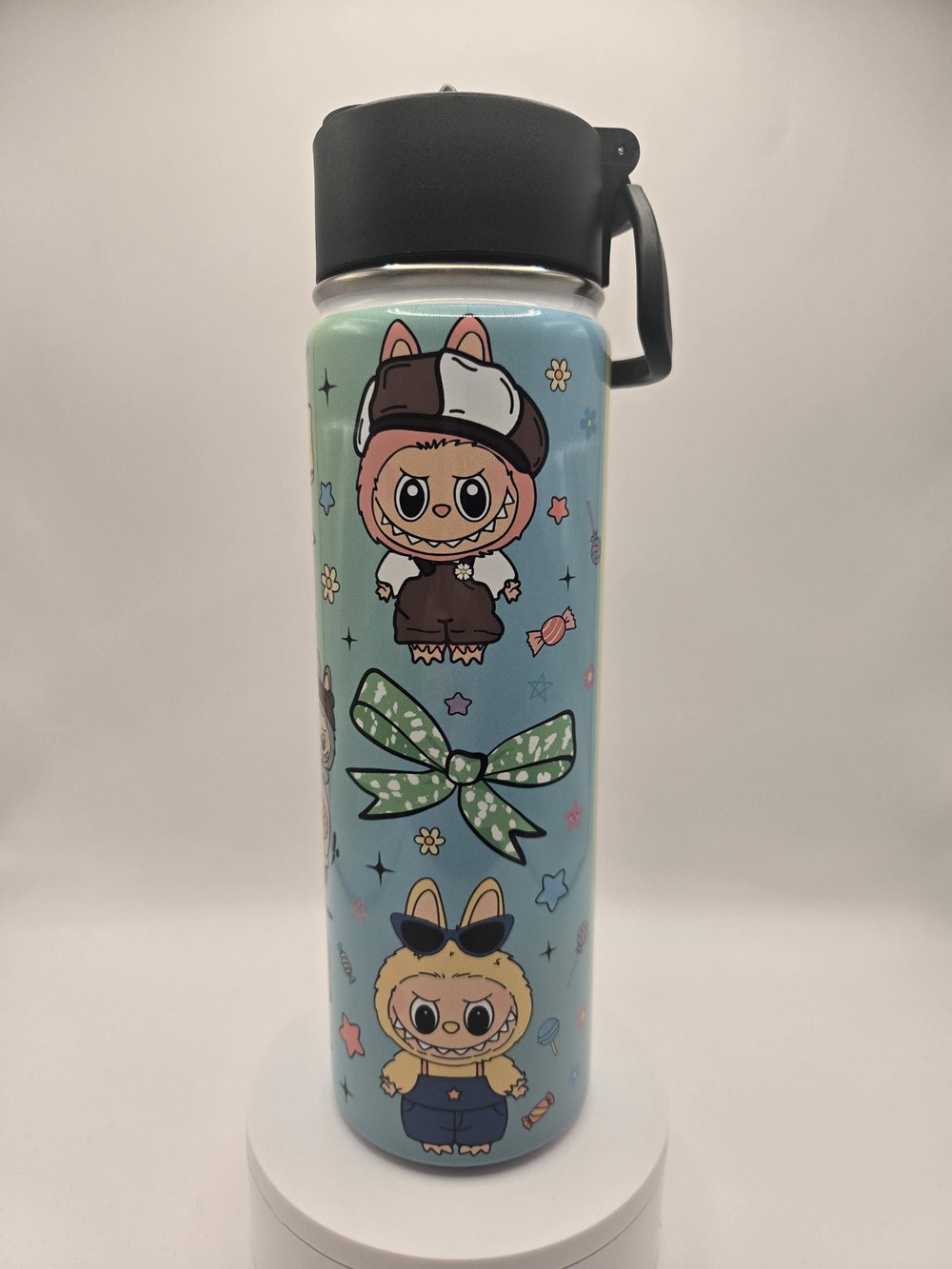 Image of 22oz Cute Critter Adventure Tumbler – Bowcore, Pastel & Full of Attitude