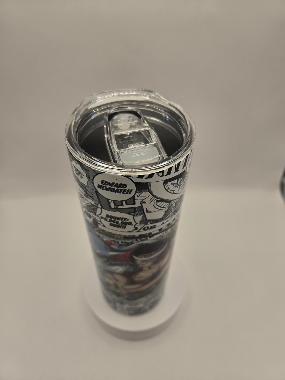 Image of 20oz Manga-Style Pirate Warrior Tumbler – Bold Comic Panel Design