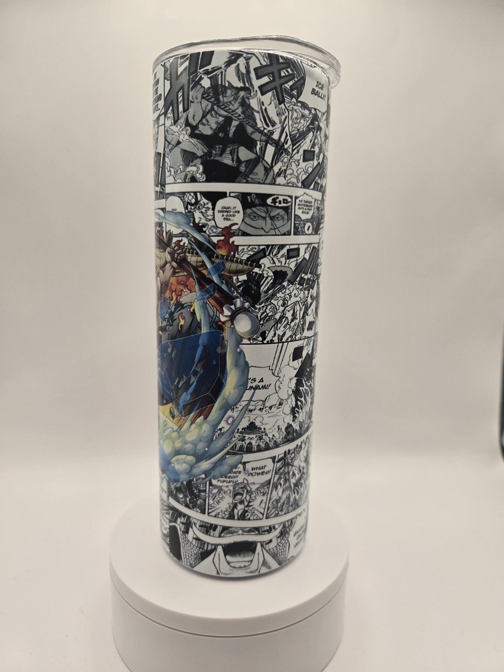 Image of 20oz Manga-Style Pirate Warrior Tumbler – Bold Comic Panel Design