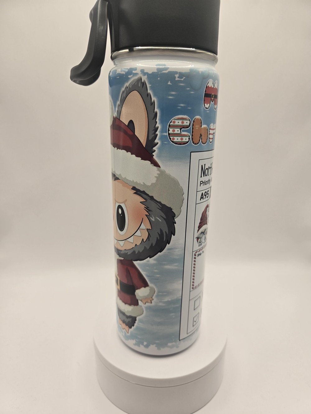 Image of Festive Mischief Holiday Tumbler | Cute Winter Critter 22oz Water Bottle - CUSTOMIZABLE