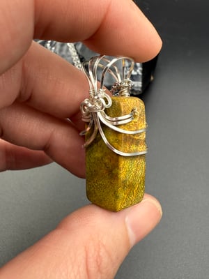 Yellow Wood Burl Pendant