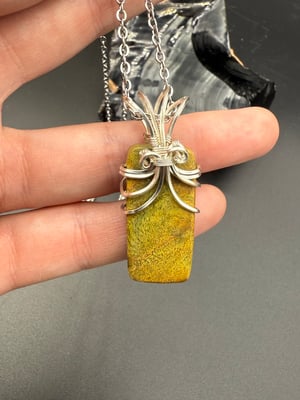 Yellow Wood Burl Pendant