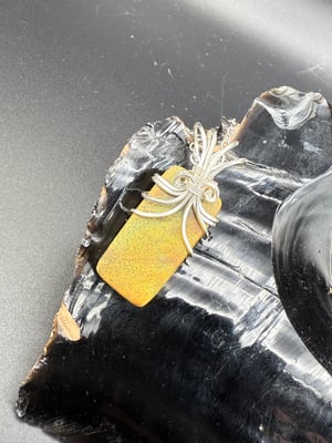 Yellow Wood Burl Pendant