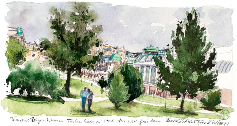 Image of Trauer im Burggarten // Wien