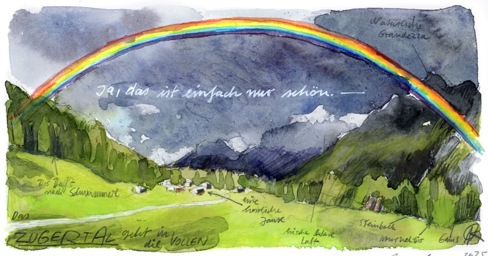 Image of Regenbogen überm Zugertal