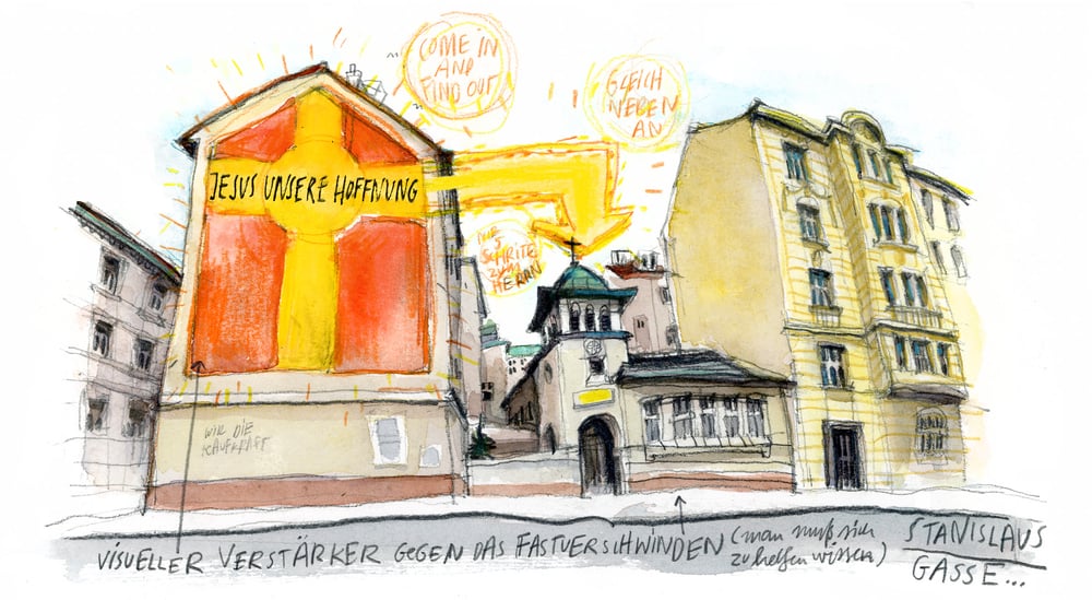Image of Jesus in der Stanislausgasse // Wien