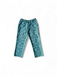 Image 2 of Pantalon turquoise à motif floral