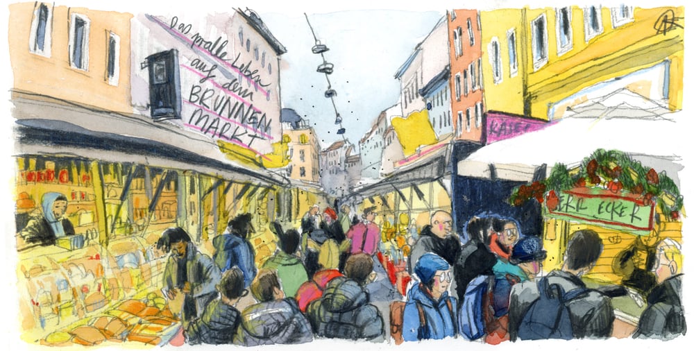 Image of Pralles Leben Brunnenmarkt // Wien