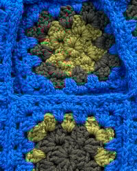 Image 2 of Blue Olive Granny Square balaclava