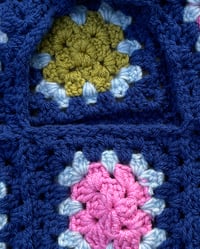 Image 2 of Navy Blue Granny Square balaclava